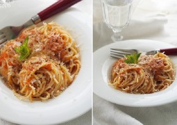 Паста с соусом из перца-гриль с пармезаном