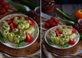 Рулетики из кабачков гриль с сыром и томатами