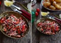 Хрустящий салат с фетой, чили, луком и мятой